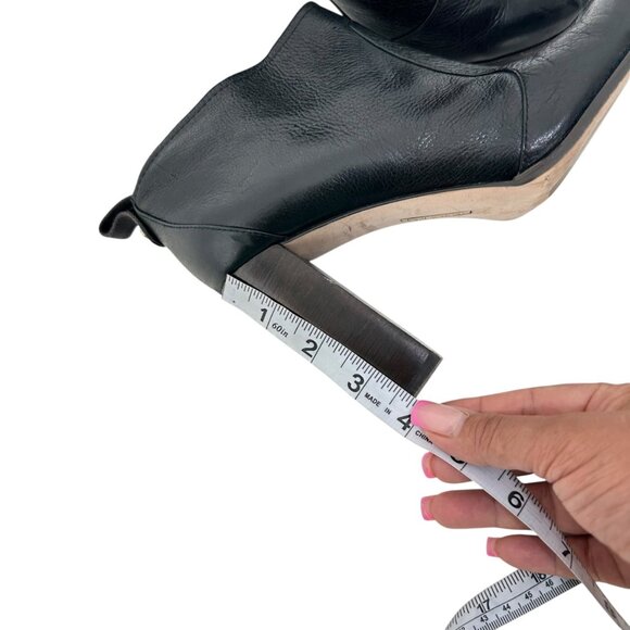 Louise Et Cie Womens SZ 8.5M High Heeled Black Leather Ankle Booties - Picture 8 of 16